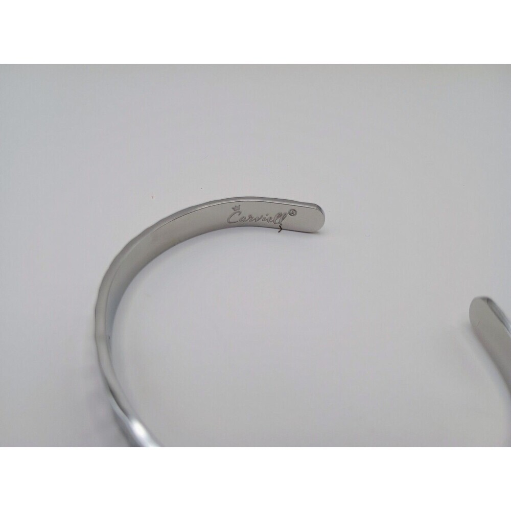 Stainless Steel Cuff Motivation Bracelets 2pc With Engraving Inside - Carviell - Picture 5 of 9